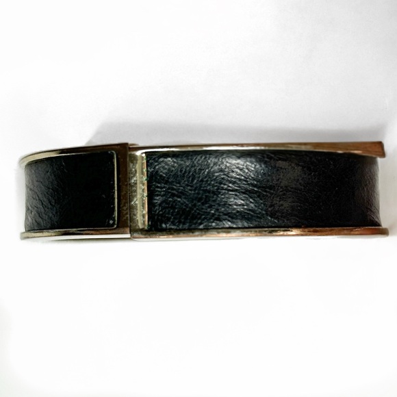 Tobi Black and Gold Hinge Bracelet | Bangle Statement Bracelet - Picture 5 of 8